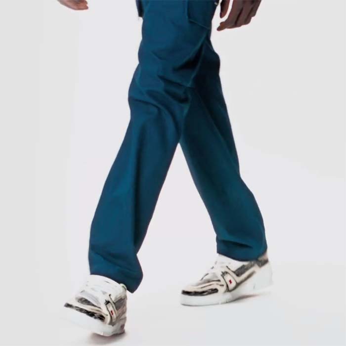 Louis Vuitton LV Unisex Trainer Sneaker Black Printed Calf Leather Rubber Outsole Monogram Flowers