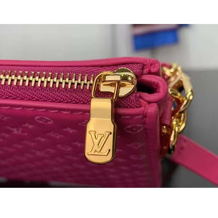 Louis Vuitton LV Women Lexington Pouch Rose Pink Monogram-Embossed Calf Leather