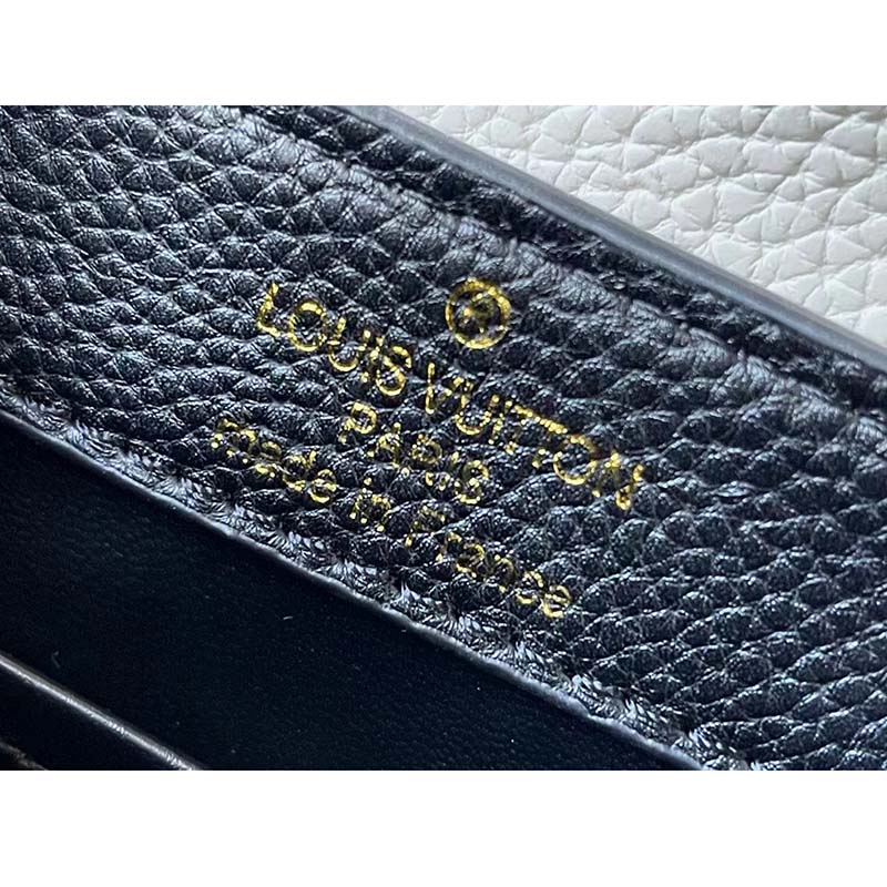 Louis Vuitton LV Women Capucines Mini Handbag Black Taurillon Leather