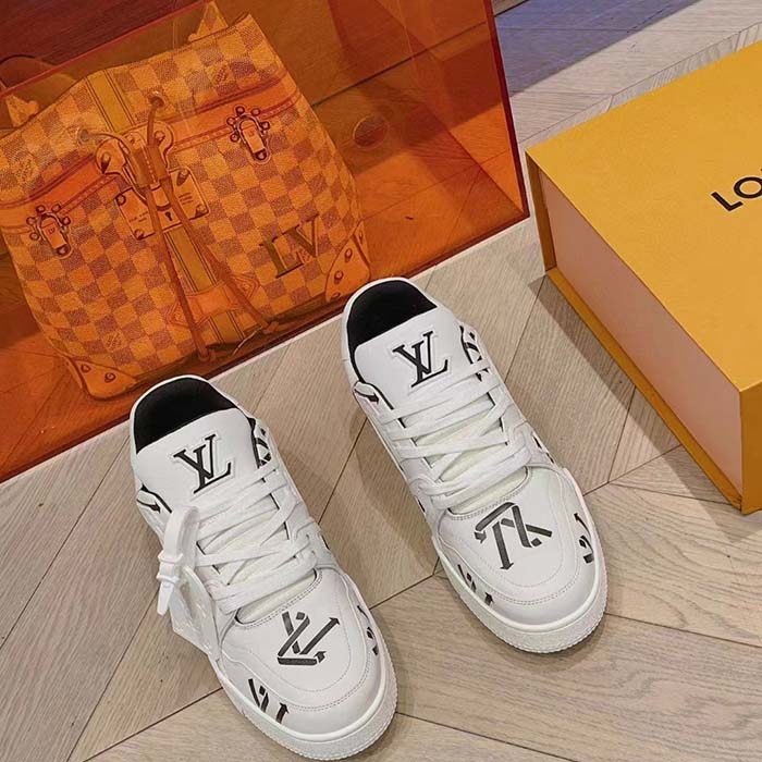 Louis Vuitton Unisex LV Trainer Sneaker Black Mix of Sustainable Materials