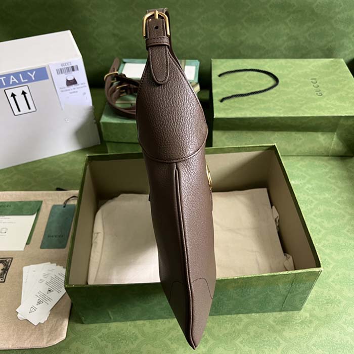 Gucci Women Aphrodite Medium Shoulder Bag Brown Soft Leather