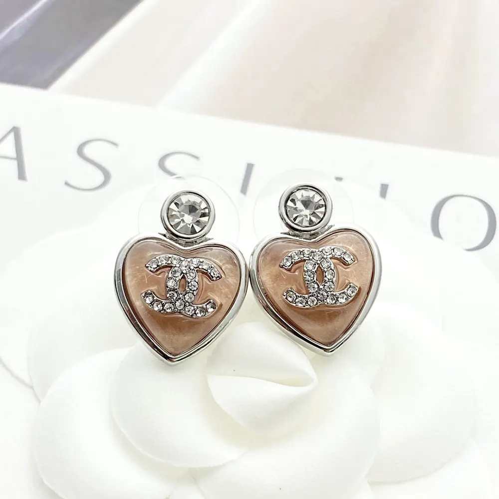 Chanel Women Stud Earrings Metal Resin Glass Strass ABF524