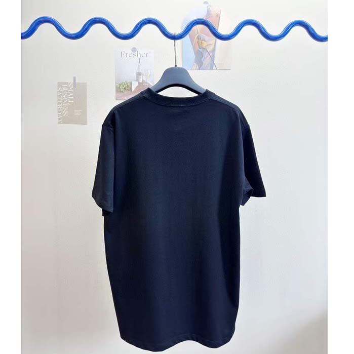 Louis Vuitton Men LV Embroidered Cotton T-Shirt Regular Fit Black 1AFQ67