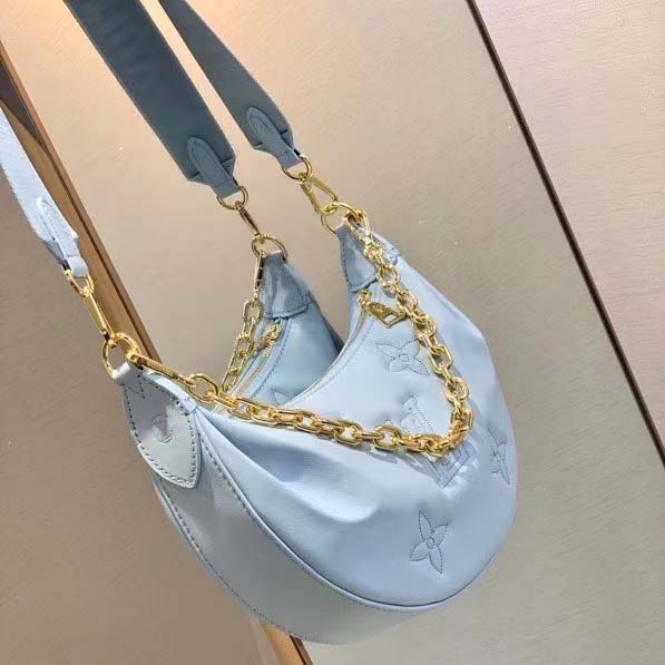 Louis Vuitton LV Women Over The Moon Blue Quilted Embroidered Smooth Calf Leather