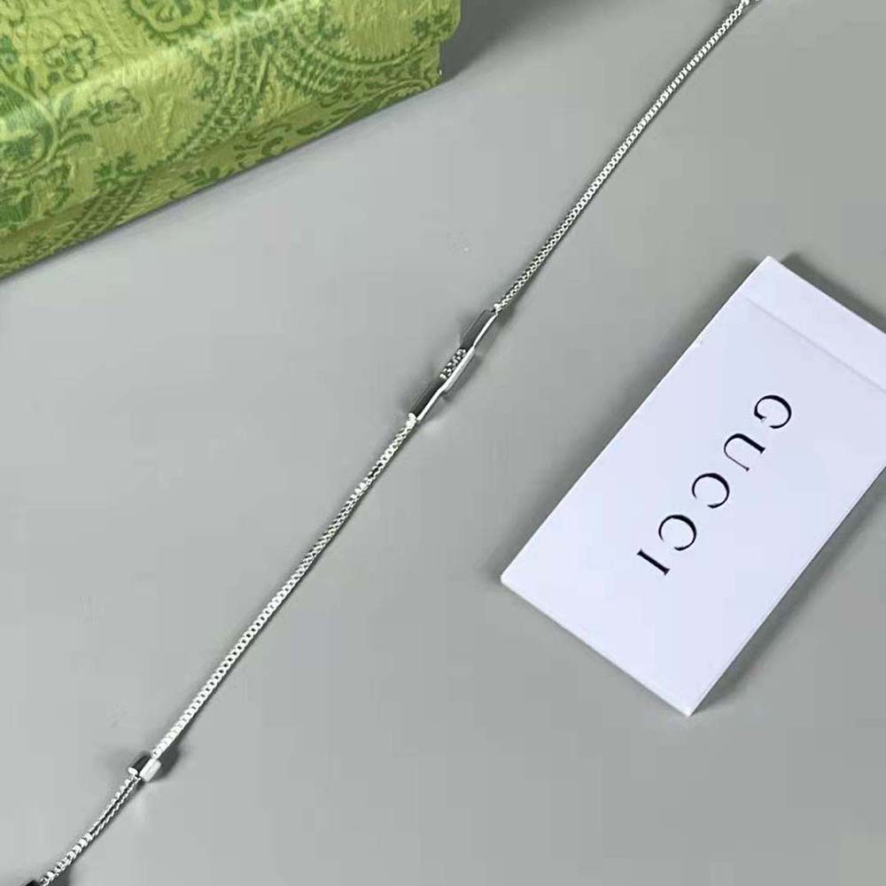 Gucci Women Link to Love Bracelet with Diamonds in White Gold