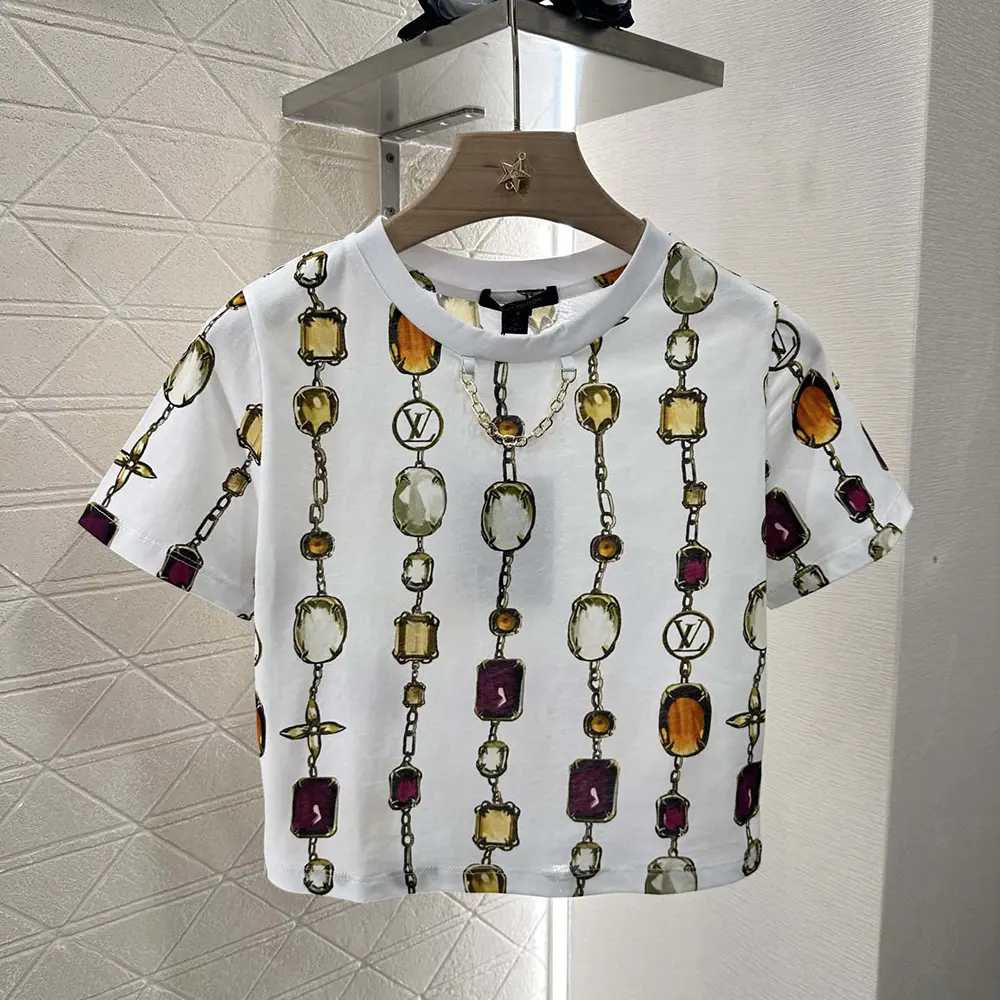 Louis Vuitton Women Necklace Print Crop Top 1AI438