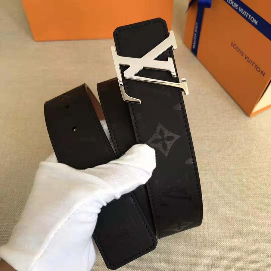 Louis Vuitton LV Unisex LV Pyramide 40mm Reversible Buckle Belt-Black