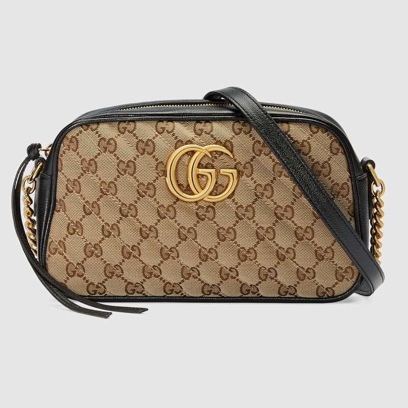 Gucci Women GG Marmont Small Shoulder Bag Matelassé Original Canvas