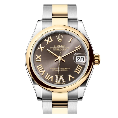 Rolex Datejust 31 Dark Grey Dial Diamond VI Women's Watch 278243-0017