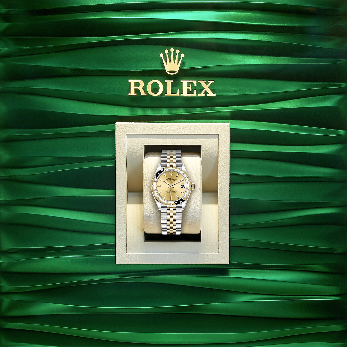 Rolex Datejust 31, Oystersteel, 18kt Yellow Gold and diamonds, Ref# 278343RBR-0014
