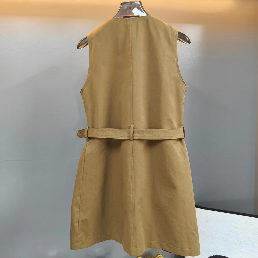 New Plaid Brown Two-Piece Set 1025102412