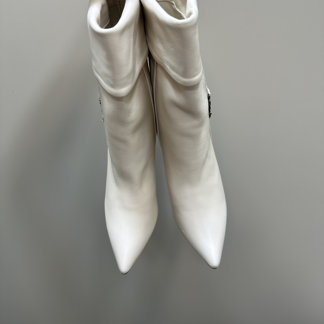 Y New Side Zipper High Heel Ankle Boots 0424111501