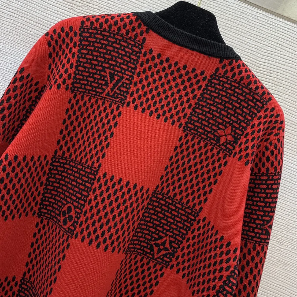Louis Vuitton Women Damier Wool Crewneck 1AFXKG