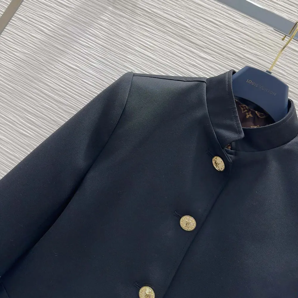 Louis Vuitton Women LV Button Officer Jacket 1AHUQY
