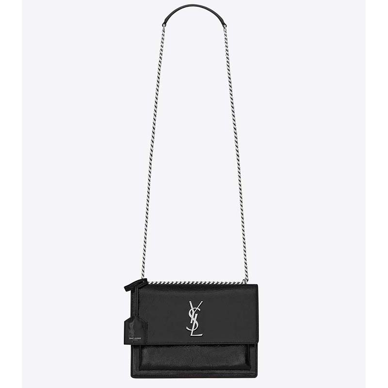 Saint Laurent YSL Women Medium Sunset Bag in Calfskin Leather Bag