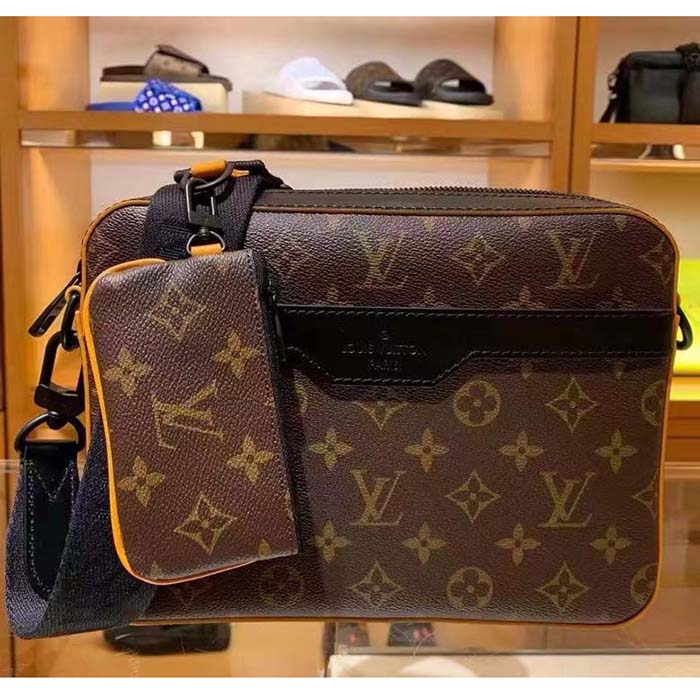Louis Vuitton LV Unisex Trio Messenger Radiant Sun Monogram Macassar Coated Canvas