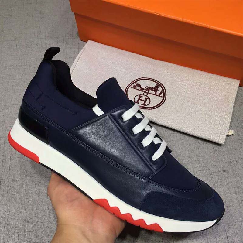 Hermes Men Shoes Stadium Sneaker-Blue