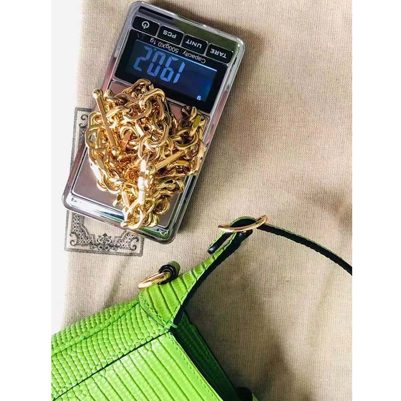 Gucci Women GG Jackie 1961 Lizard Mini Bag Pastel Green Lizard