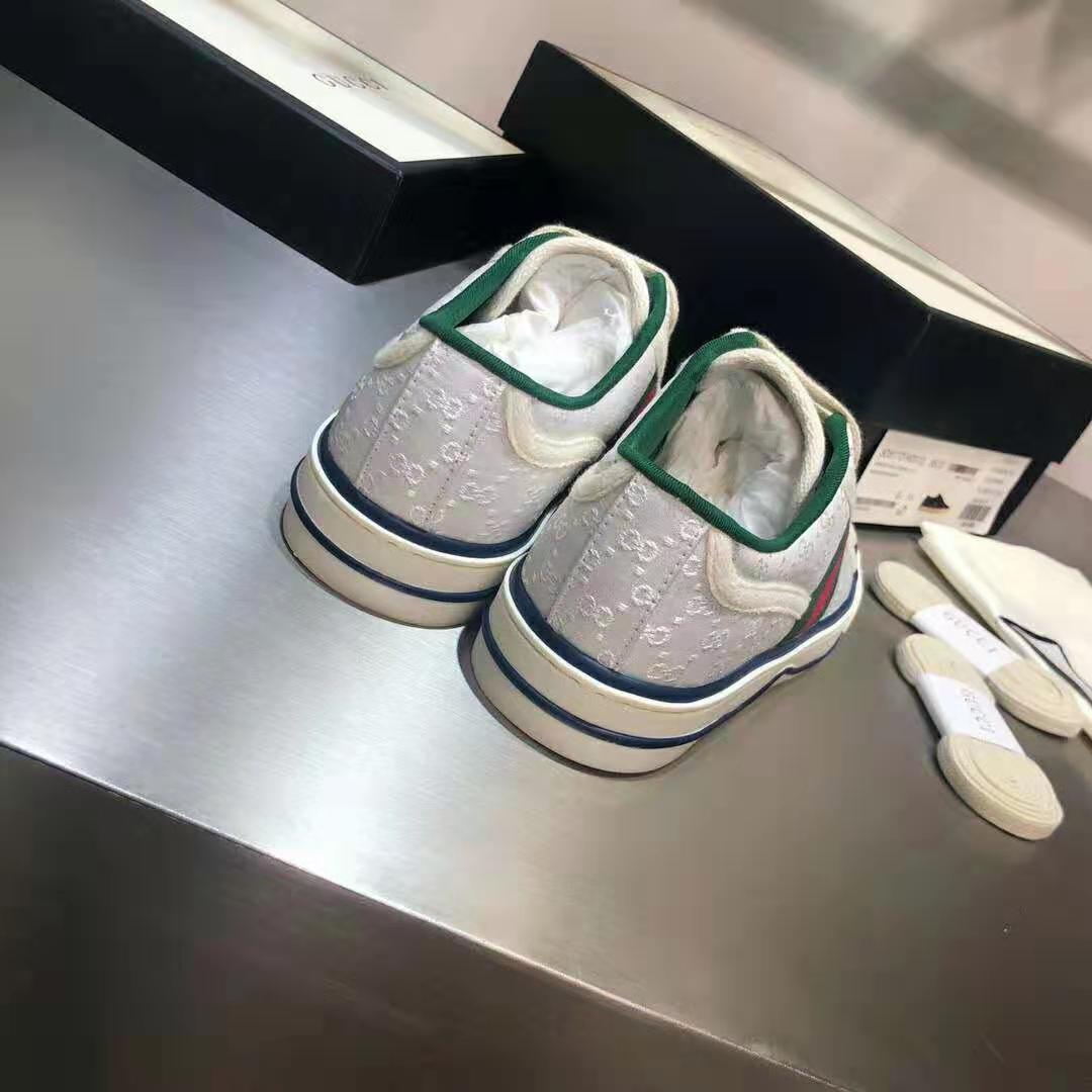 Gucci GG Unisex Gucci Tennis 1977 Sneaker White Mini GG Jacquard Fabric