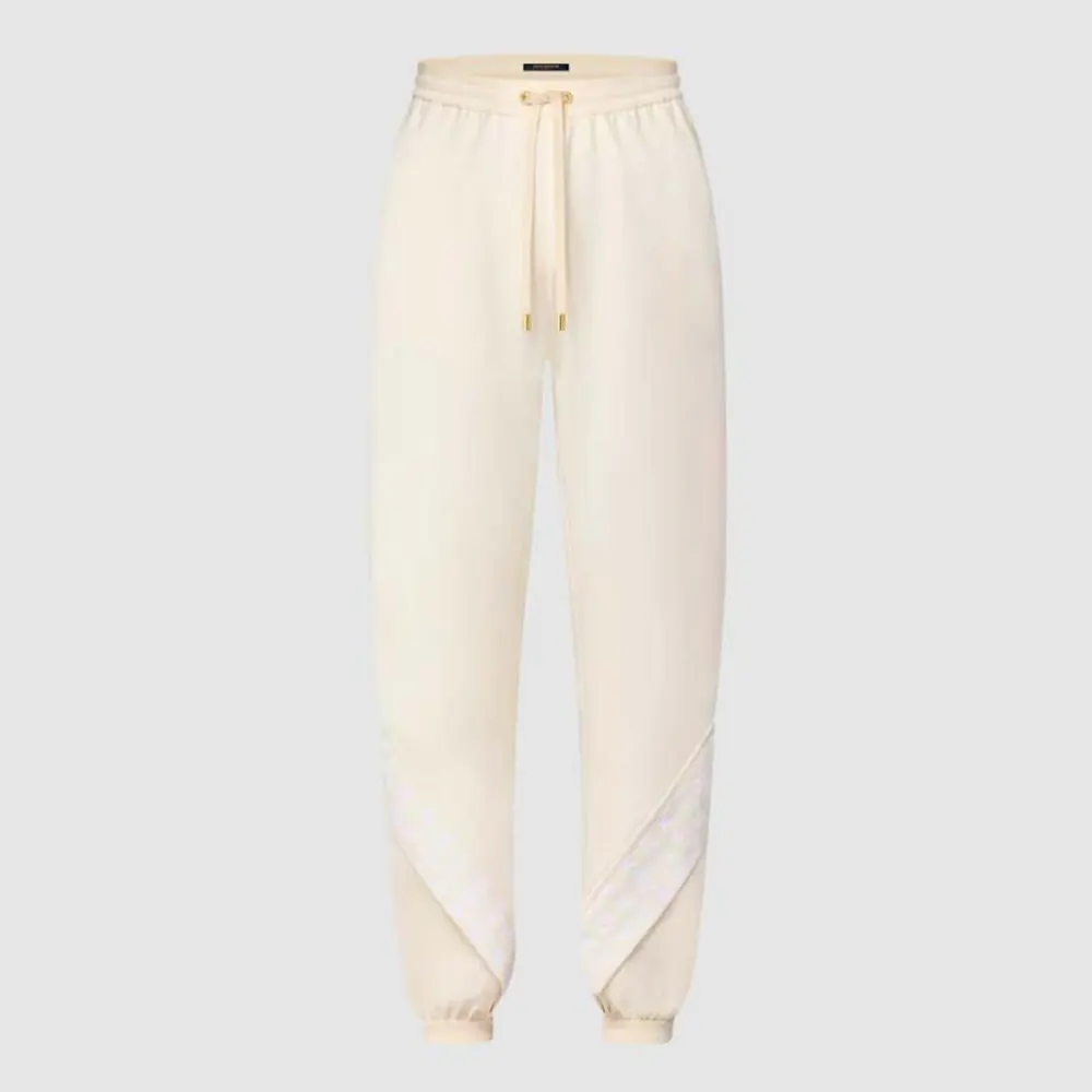 Louis Vuitton Women Monogram Accent Knit Jogging Pants-Milky White 1AGCJE