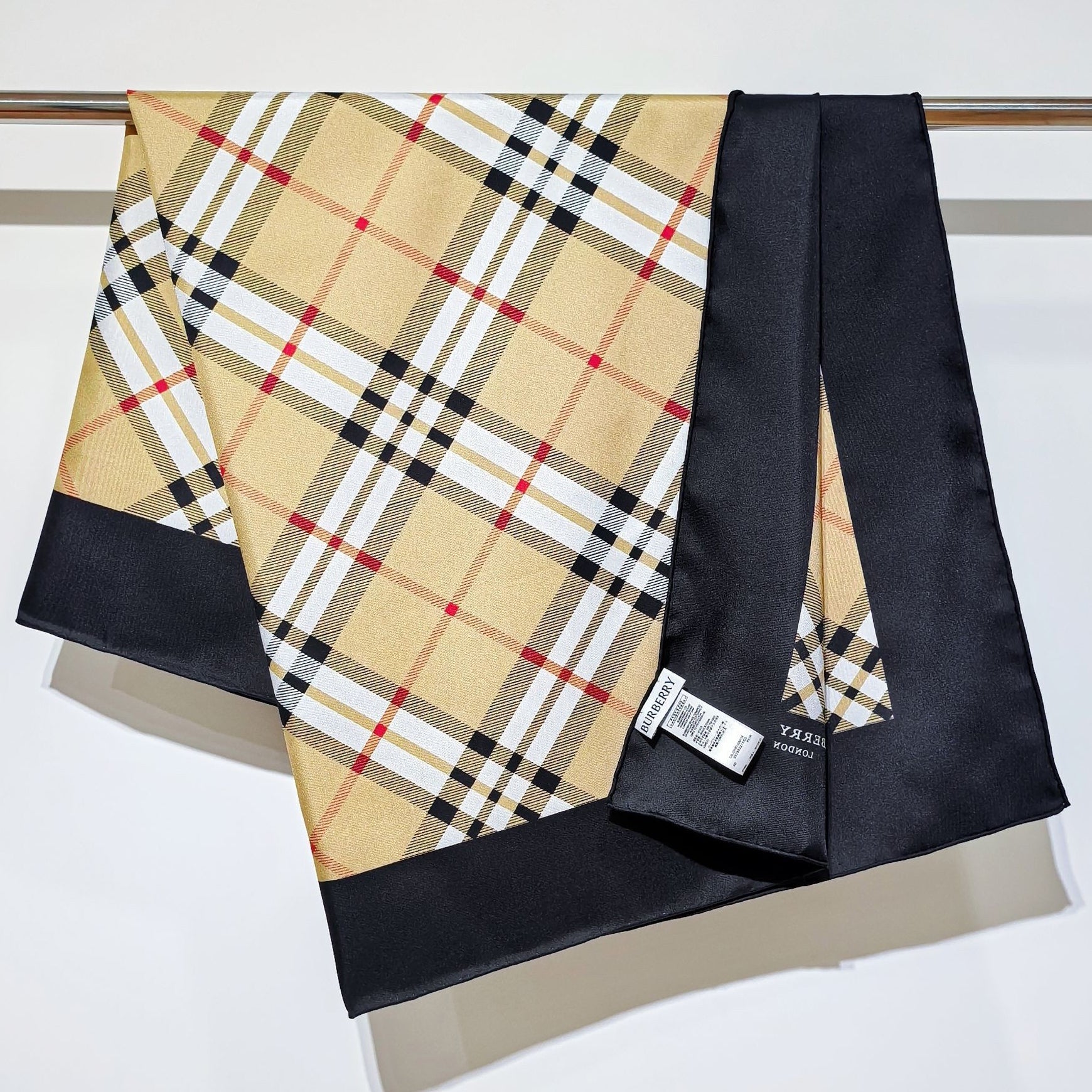 New Classic Plaid Silk Square Scarf 1025051310