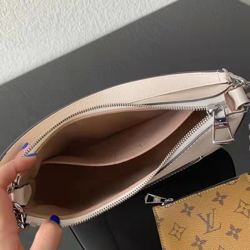 Louis Vuitton LV Women Marelle Handbag Quartz White Epi Grained Cowhide Canvas