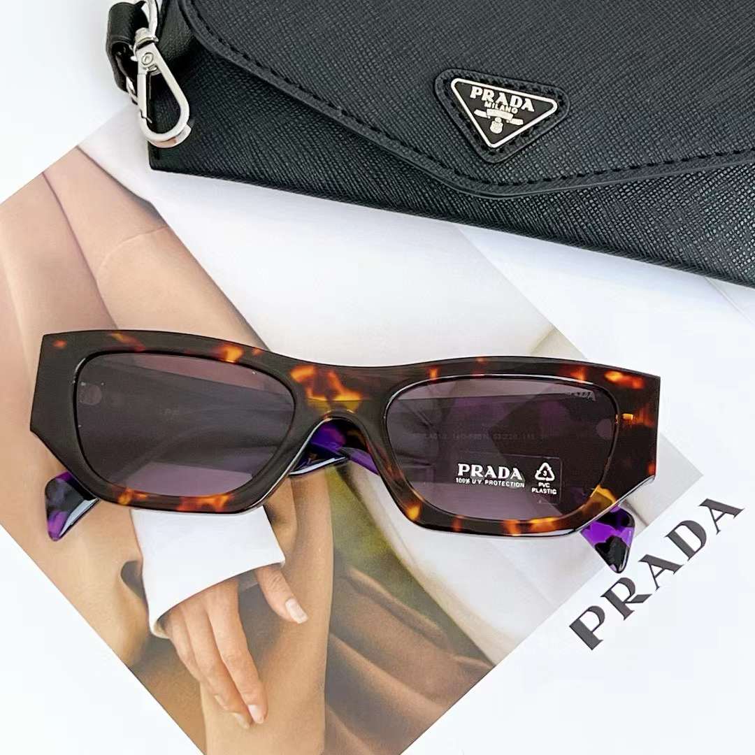 Prada Unisex Sunglasses Prada Logo 100% UVA / UVB Protection Standard Fit