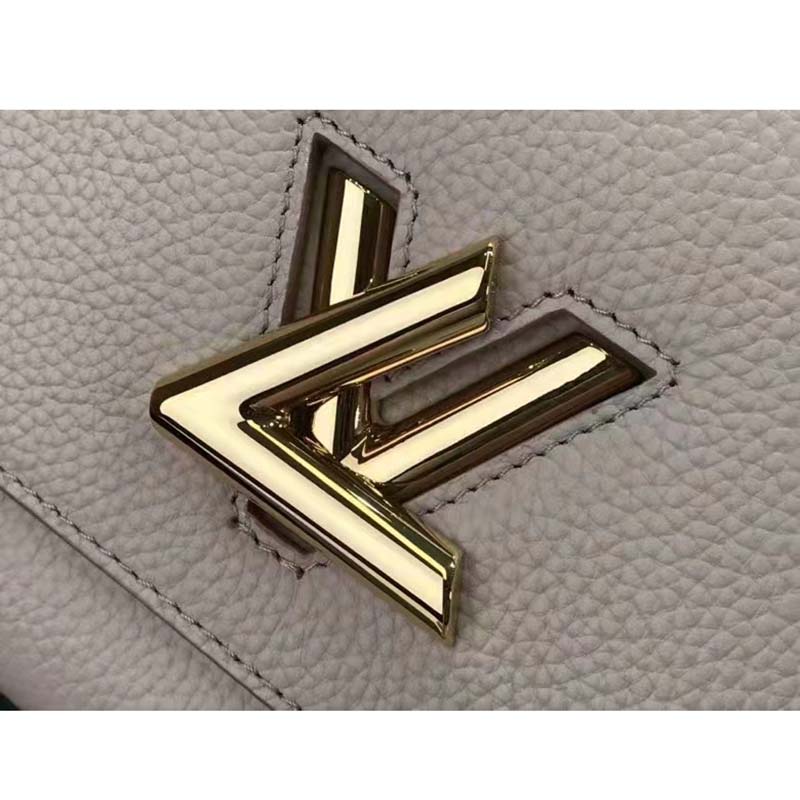 Louis Vuitton LV Women Twist One Handle BB Handbag Greige Grey Taurillon