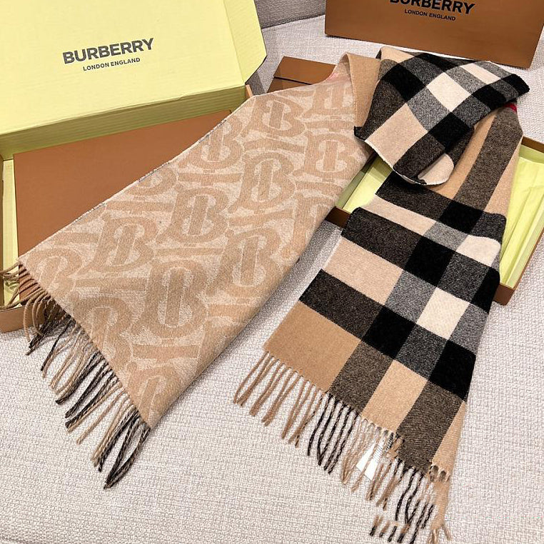 Double-sided Plaid TB Camel Check scarf 1025012215