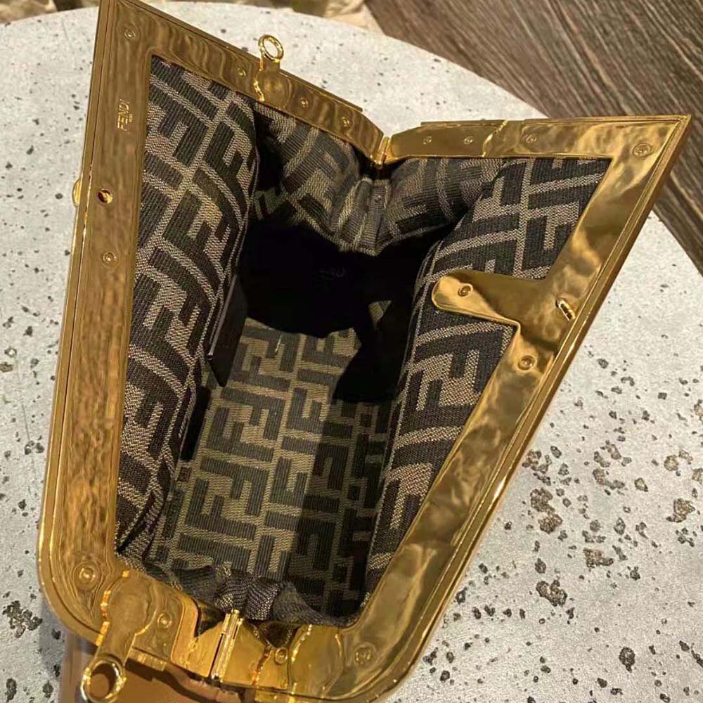 Fendi Women First Medium Nappa Leather Bag-Brown