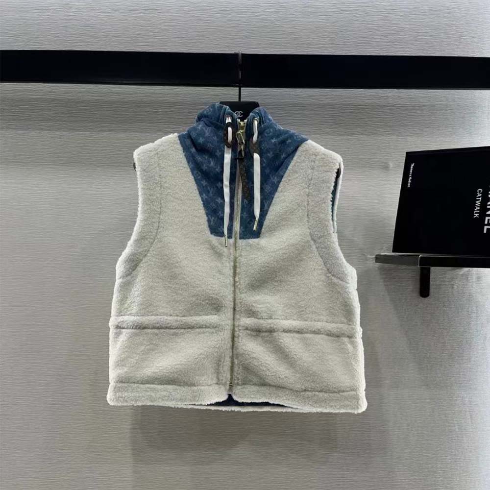 Louis Vuitton Women Monogram Fleece Gilet-White