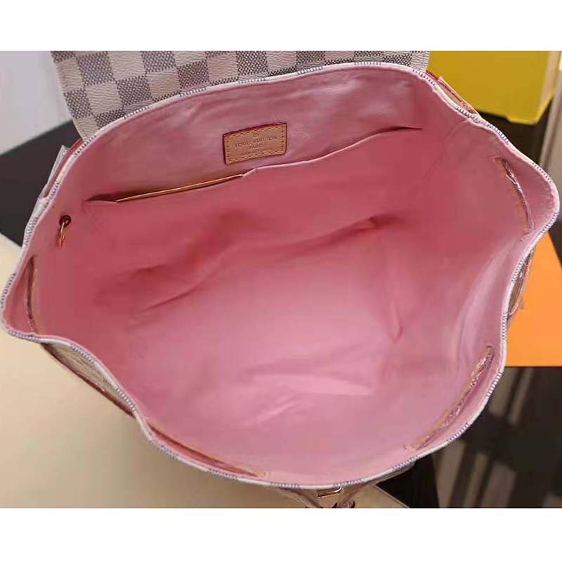 Louis Vuitton LV Women Sperone Backpack in Damier Azur Canvas-Grey