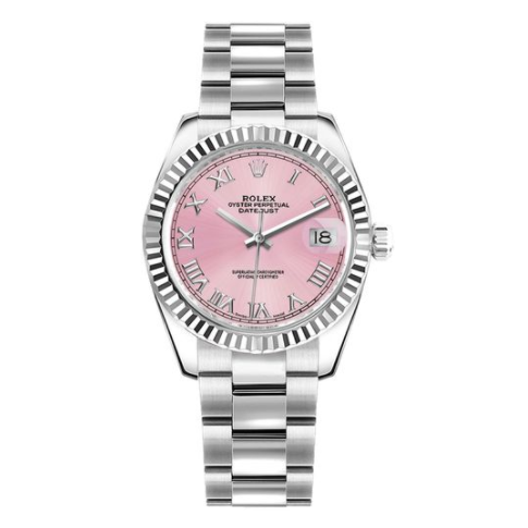 Rolex Datejust Pink Roman Numeral Oyster Bracelet 31mm