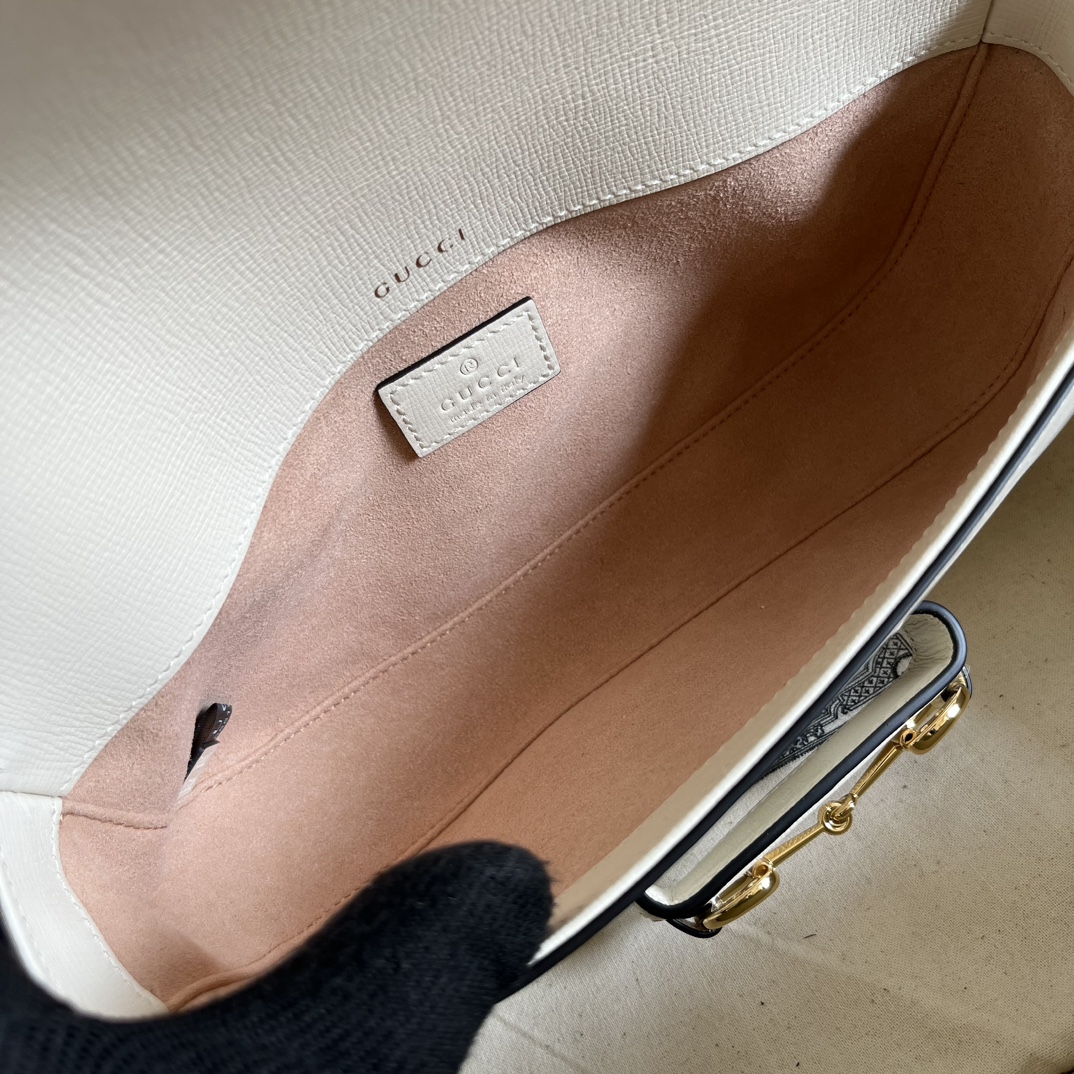 Gucci Women Dionysus Small Shoulder Bag White Leather GG Supreme Canvas