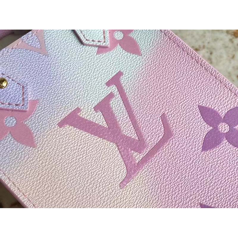 Louis Vuitton Women Petit Sac Plat Sunrise Pastel Monogram Coated Canvas Cowhide