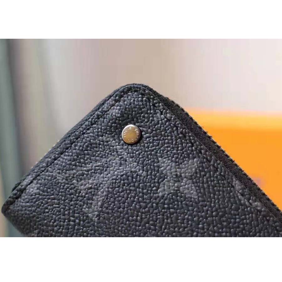 Louis Vuitton LV Unisex Coin Purse in Masculine Monogram Eclipse-Black