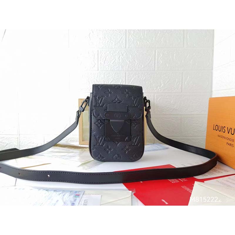 Louis Vuitton LV Unisex S-Lock Vertical Wearable Wallet Black Taurillon Monogram Leather