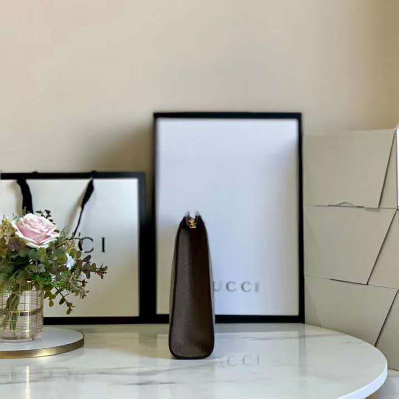 Gucci GG Unisex Ophidia Pouch Beige/Ebony GG Supreme Canvas