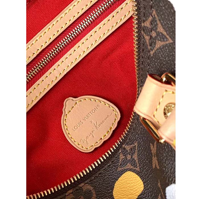 Louis Vuitton Unisex LVxYK Speedy Bandoulière 25 Monogram Coated Canvas 3D Painted Dots Print