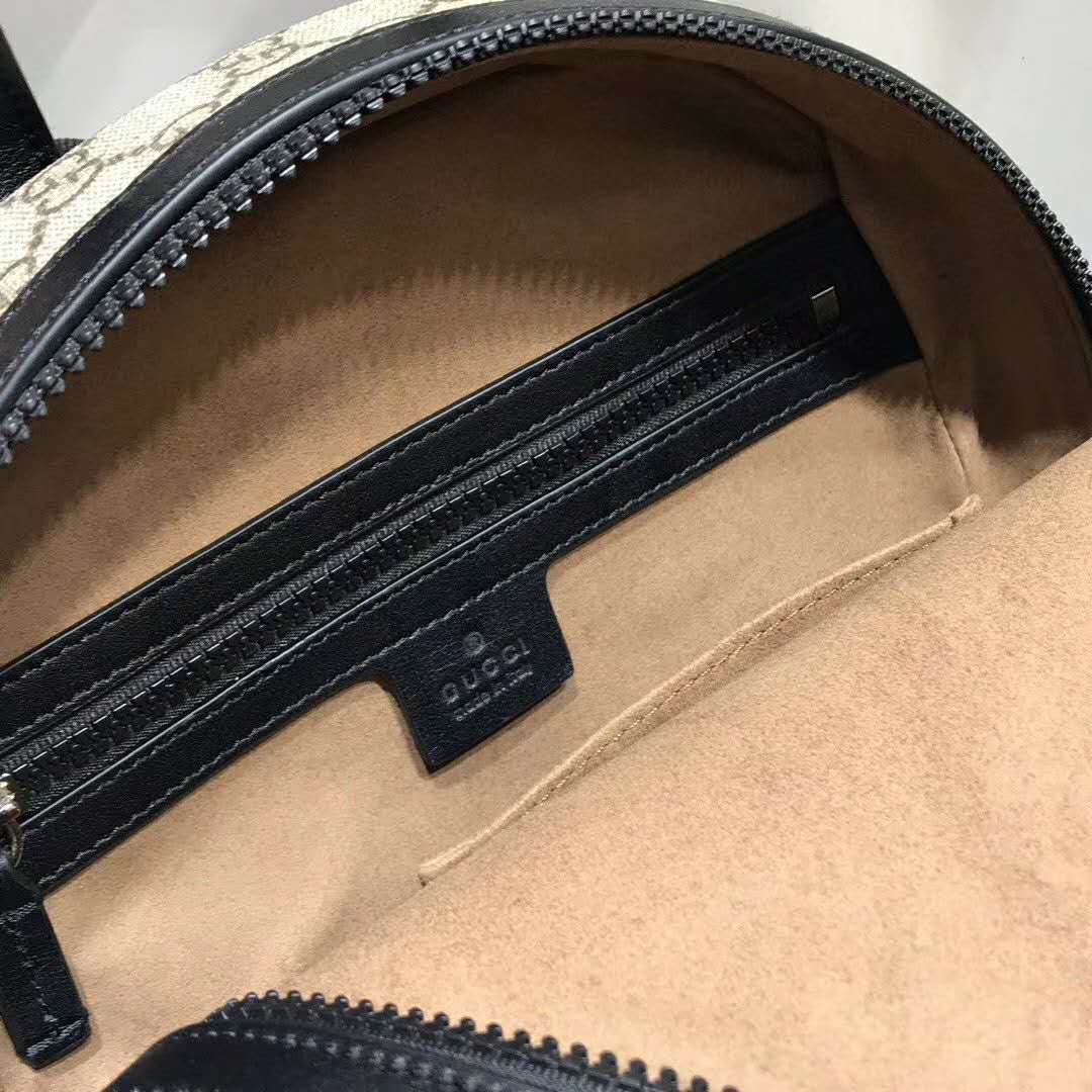 Gucci GG Unisex Eden Small Backpack Beige/Ebony GG Supreme Canvas