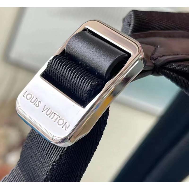 Louis Vuitton LV Unisex Discovery Backpack Gradient Blue Damier Stripes Coated Canvas