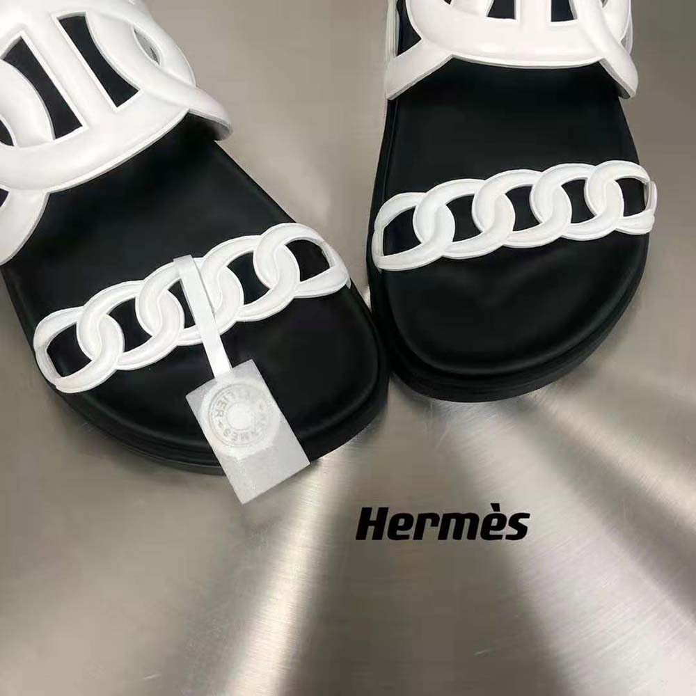 Hermes Women Extra Sandal in Nappa Leather-White