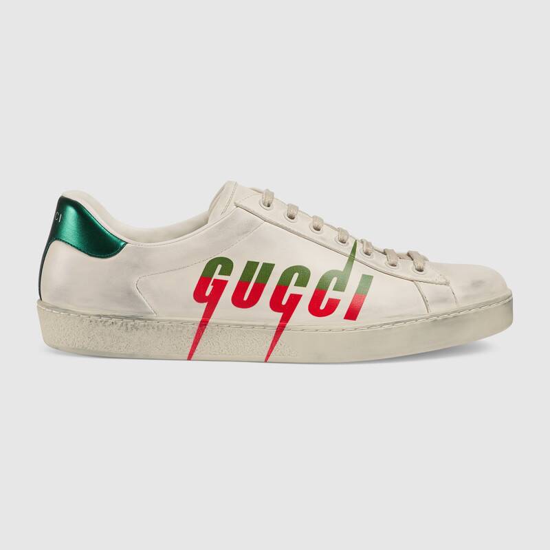 Gucci Men’s Ace Sneaker with Gucci Blade-Green