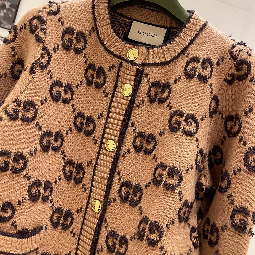 Gucci Women GG Wool Boucle Jacquard Cardigan 713300XKCNA2668