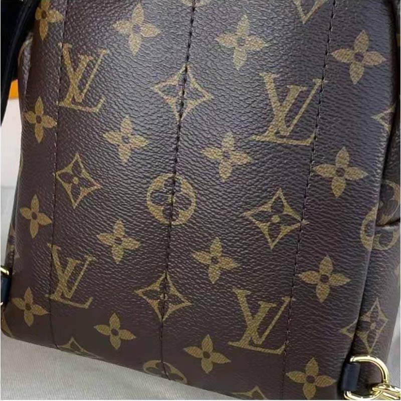 Louis Vuitton LV Unisex Palm Springs Mini Monogram Coated Canvas Textile Lining