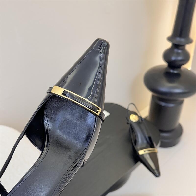 Jacqueline Patent Leather Slingback Pumps 0425020505