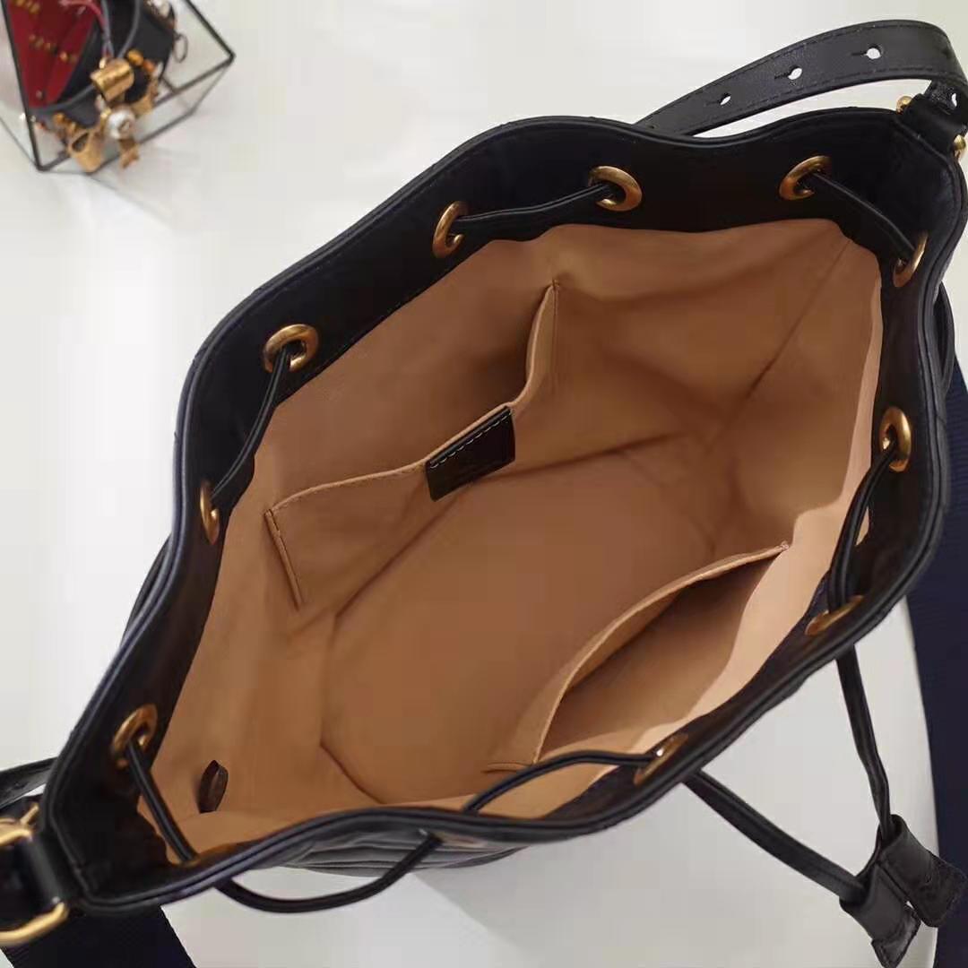 Gucci Women GG Marmont Mini Bucket Bag-Black