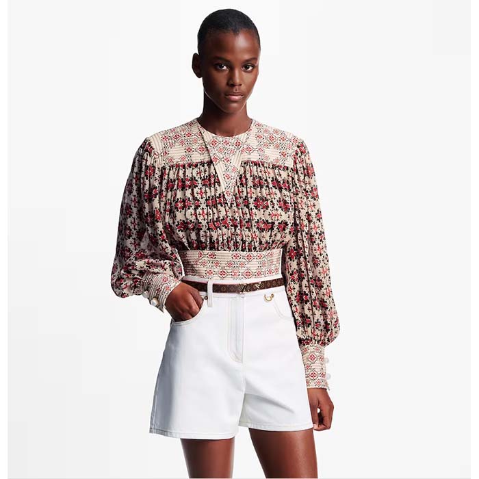 Louis Vuitton Unisex LV Pretty LV 20 MM Reversible Belt Pink Leather Monogram Canvas Recto Side