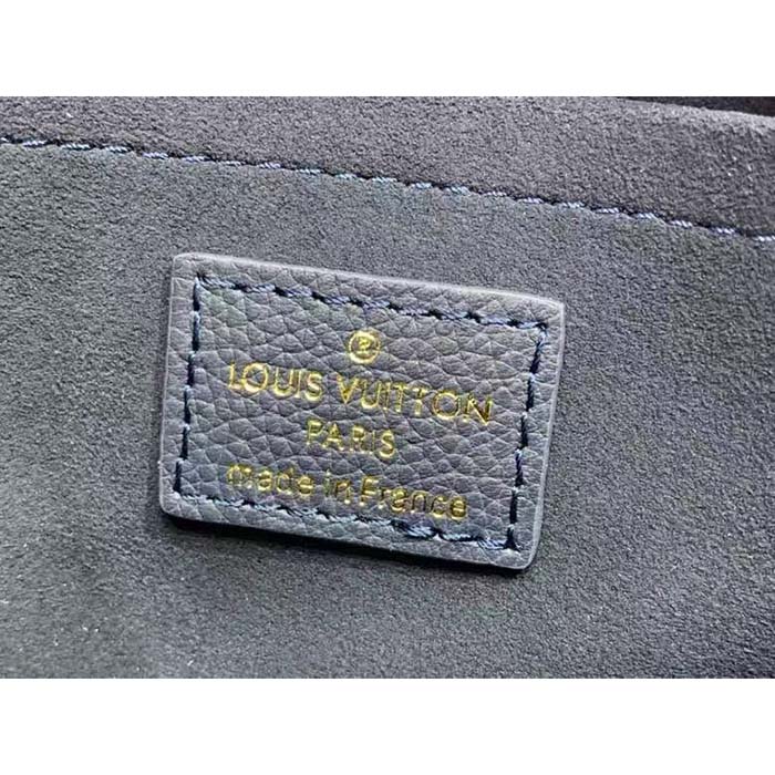 Louis Vuitton LV Women Mylockme Chain Bag Navy Blue Grained Calf Leather