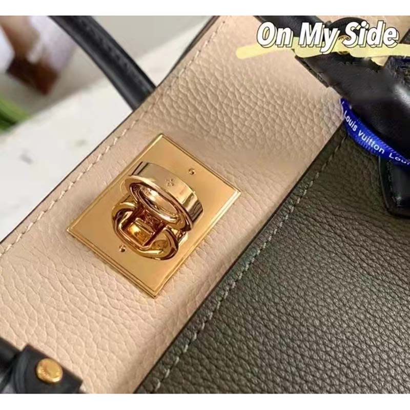 Louis Vuitton LV Women On My Side MM Green Twist Calfskin Monogram Canvas